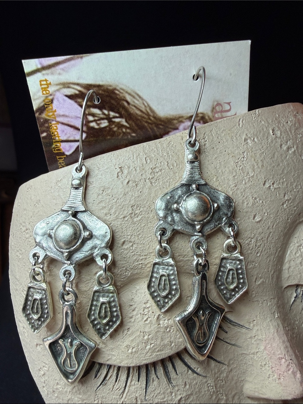 Silver-Tone Bohemian Dangle Earrings - Silver